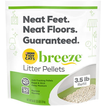 Tidy Cats Purina Breeze Unscented 99.9 Percent Dust Free Multi Cat Zeolite Pellet Litter Refill