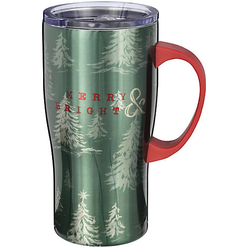 Destination Holiday Tumbler with Handle & Straw - White Marble