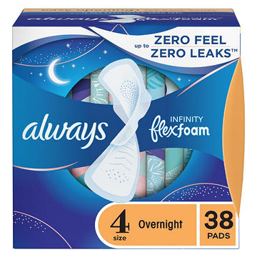 Always Infinity Flex Foam Pads - Overnight Size 4