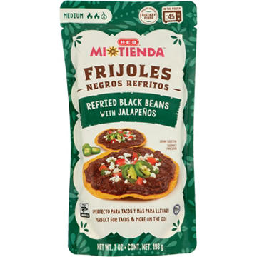 H-E-B Mi Tienda Microwavable Refried Black Beans – Jalapeños