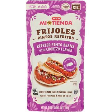 H-E-B Mi Tienda Microwavable Refried Pinto Beans – Chorizo Flavor