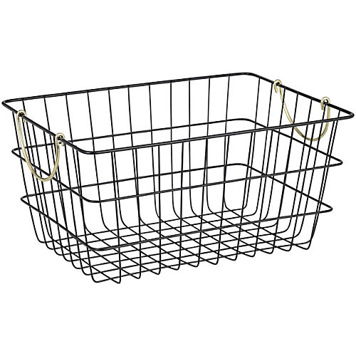 our goods Woven Plastic Storage Basket - Black - Shop Storage Bins at H-E-B