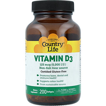 Country Life Vitamins Vitamin D3 Softgels