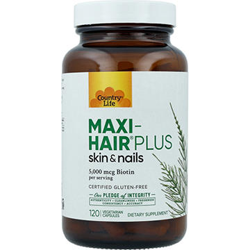 Country Life Vitamins Maxi-Hair Plus Skin & Nails Vegetarian Capsules