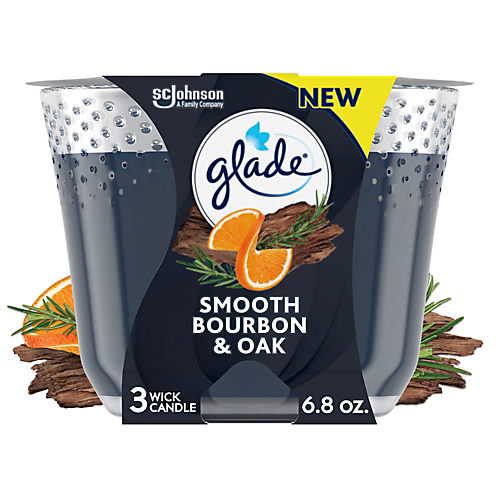 Glade Smooth Bourbon & Oak 3 Wick Candle - Shop Candles at H-E-B