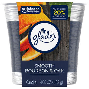 Glade Smooth Bourbon & Oak Candle