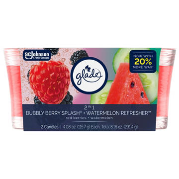 Glade 2 in 1 Berry Splash & Watermelon Candles