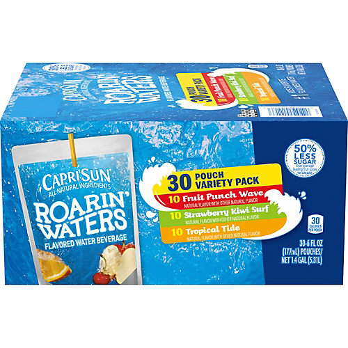 Capri Sun Roarin' Waters Variety Pack Flavored Water Kids Drink Pouches, 30  ct - Jay C Food Stores