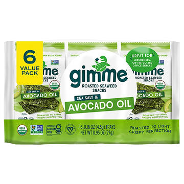 gimme Roasted Seaweed Snacks - Sea Salt & Avocado Oil