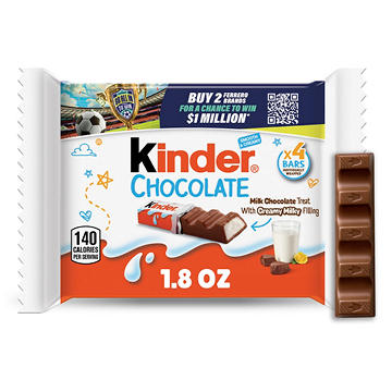 Kinder Chocolate & Creamy Milky Filling Candy Bars