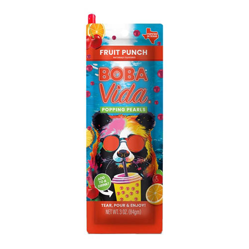 Boba Vida Fruit Punch Popping Boba, 3 oz
