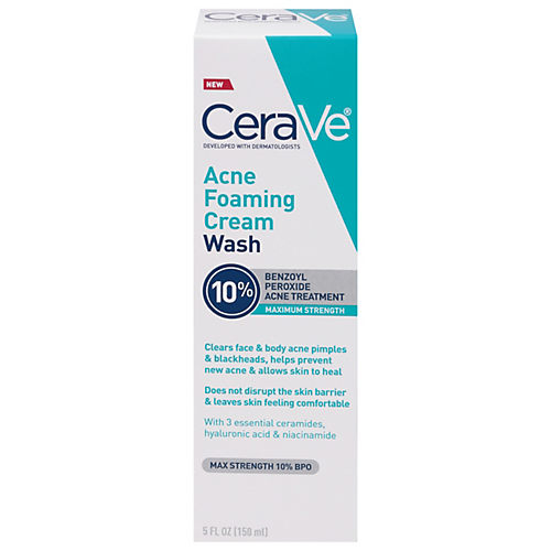 Acne Foaming Cream Cleanser BPO 4% for Acne Prone Skin - CeraVe