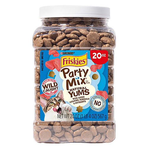 Friskies Natural Cat Treats Party Mix Natural Yums Catnip Flavor