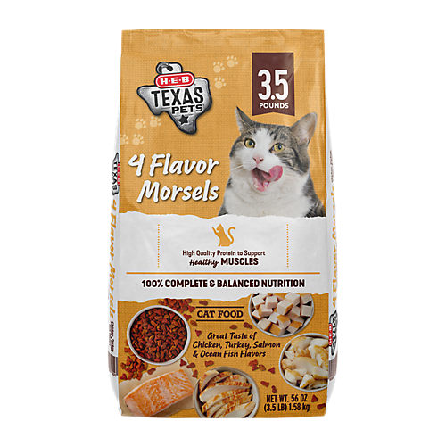 H E B Texas Pets 4 Flavor Morsels Dry Cat Food Shop Food at H E B