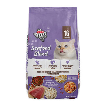 H-E-B Texas Pets Dry Cat Food – Seafood Blend