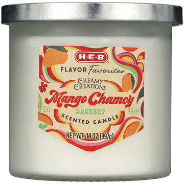 H-E-B Flavor Favorites Creamy Creations Mango Chamoy Sherbet Scented Candle