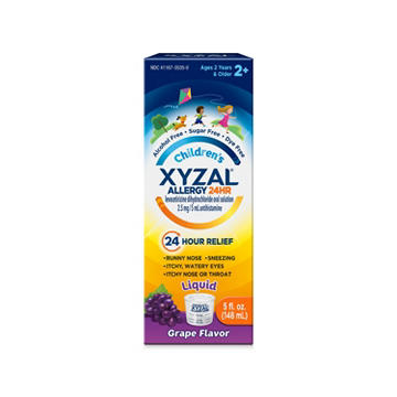 Xyzal Children's 24 Hour Allergy Relief Antihistamine Liquid - Grape