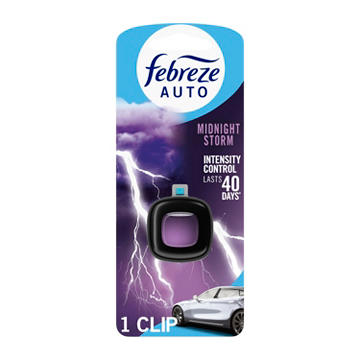 Febreze Auto Air Freshener Odor-Fighting Automotive Vent Clip - Midnight Storm Scent