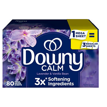 Downy Infusions CALM Mega Dryer Sheets Laundry Fabric Softener - Lavender & Vanilla Bean