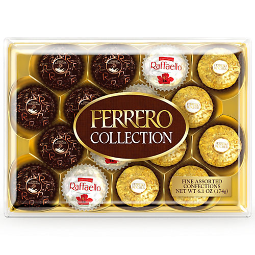 Ferrero Rocher Fine Hazelnut Chocolates Clear Gift Box, 16 Pc - Shop Candy  at H-E-B