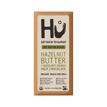 Hu Organic Grass-Fed Hazelnut Butter + Hazelnut Crunch Milk Chocolate Bar