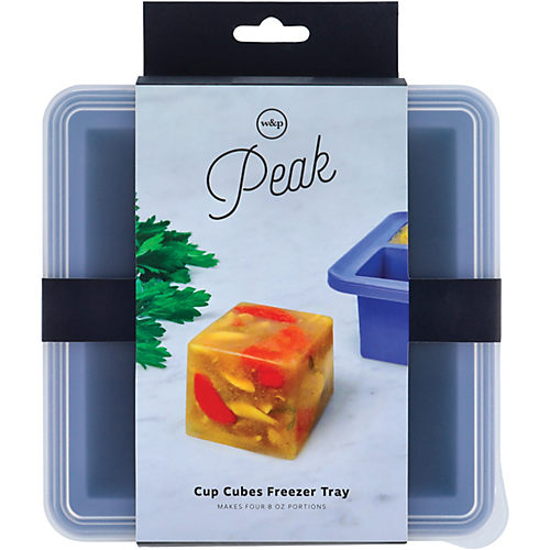 W & P | Cup Cubes Freezer Tray - 6 Cubes Blue / Two Trays