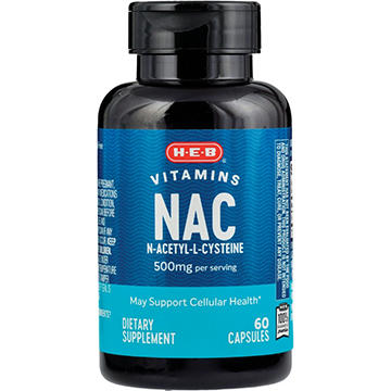 H-E-B Vitamins N-Acetyl-L-Cysteine (NAC) 500 mg Capsules
