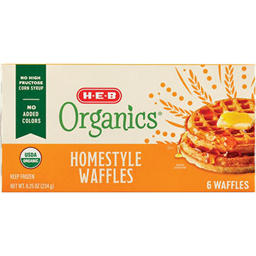 H-E-B Organics Frozen Waffles - Homestyle