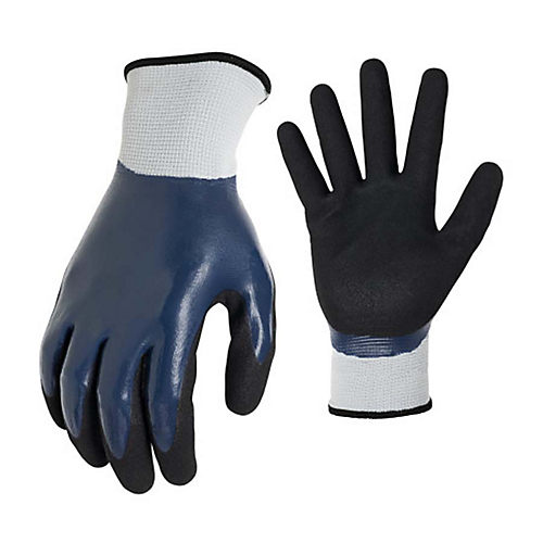 True Grip Nitrile Coated Water Resistant Medium Work Gloves