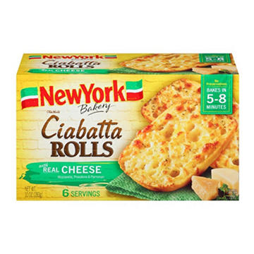 New York Bakery Cheesy Ciabatta Rolls