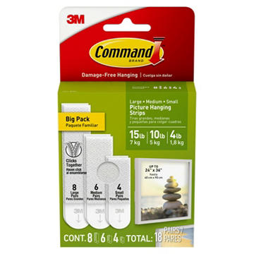 Command Assorted Picture Hanging Strips - White