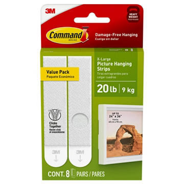 Command X-Large Picture Hanging Strips - White