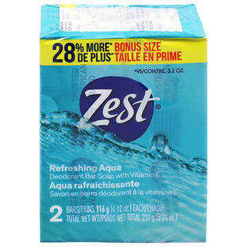 Zest Bar Soap - Refreshing Aqua Bonus Size