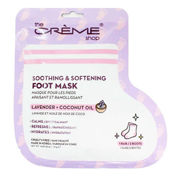 The Crème Shop Soothing & Softening Foot Mask - Lavender + Coconut Oil