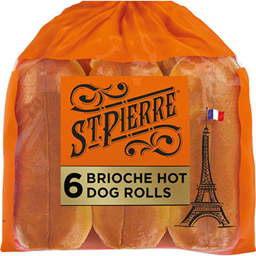 St Pierre Brioche Hot Dog Rolls