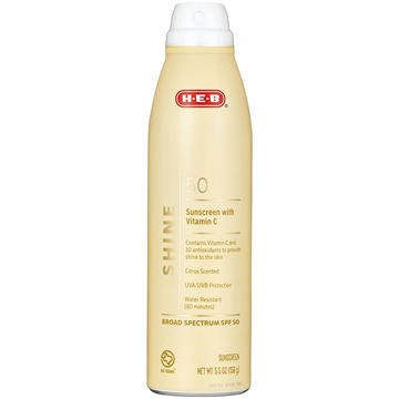 H-E-B Shine Oxybenzone Free Sunscreen Spray – SPF 50