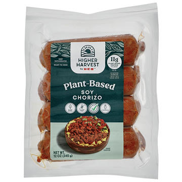 Higher Harvest by H-E-B Plant-Based Soy Chorizo