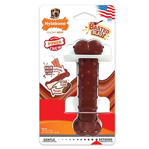 Nylabone Power Chew Pretzel Bacon & Peanut Butter Dog Chew Toy