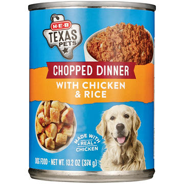 H-E-B Texas Pets Chopped Chicken & Rice Wet Dog Food
