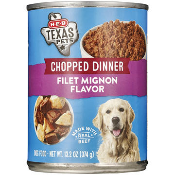 H-E-B Texas Pets Chopped Filet Mignon Wet Dog Food