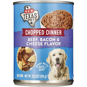 H-E-B Texas Pets Chopped Beef Bacon Cheese Wet Dog Food