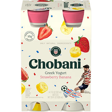 Chobani 10g Protein Strawberry Banana Greek Yogurt Drink 7 oz Bottles