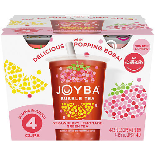 Joyba Strawberry Lemonade Green Bubble Tea - 4pk/12 Fl Oz Cups : Target