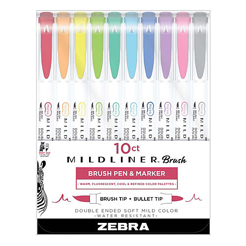 Zebra Mildliner Double Ended Fluorescent Highlighter Set - Shop Highlighters  & Dry-Erase at H-E-B