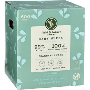 Field & Future by H-E-B 99% Water Baby Wipes, 6 pk