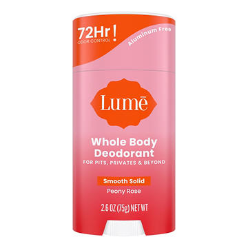 Lume Whole Body Women's Deodorant - Smooth Solid Stick - Aluminum Free - Peony Rose Scent - 2.6oz
