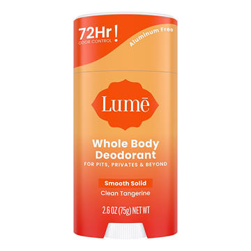 Lume Whole Body Women's Deodorant - Smooth Solid Stick - Aluminum Free - Clean Tangerine Scent
