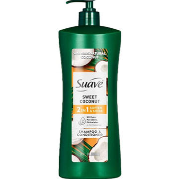 Suave Sweet Coconut 2-in-1 Soften & Shine Shampoo & Conditioner