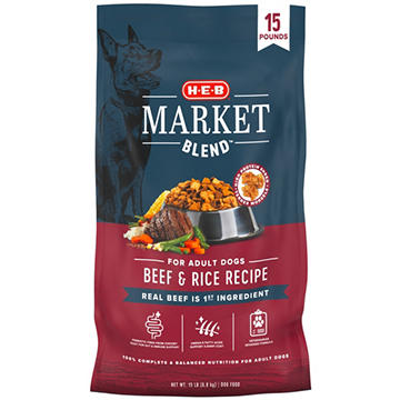 H-E-B Market Blend Adult Dry Dog Food – Beef & Rice