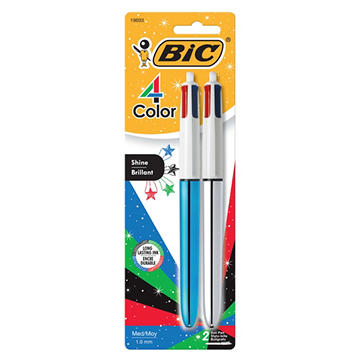 BIC 4-Color Shine Ball Pens